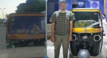 القبض على سائق توك توك سار عكس الاتجاه بمنطقة التبين القبض على سائق توك توك سار عكس الاتجاه بمنطقة التبين