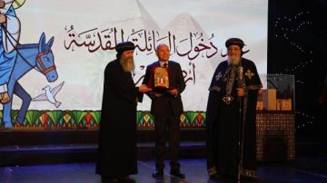 بحضور البابا تواضروس الثاني.. محافظ القاهرة يشهد احتفالية دخول السيد المسيح أرض مصر