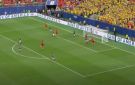 بريان بروبي يسجل الهدف الأول لهولندا في مرمى السويد بكأس العالم