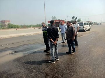 الانتهاء من إصلاح كسر بخط مياه بطريق الزقازيق - ههيا الانتهاء من إصلاح كسر بخط مياه بطريق الزقازيق - ههيا