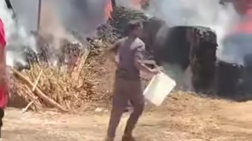 نشوب حريق هائل في قرية شبرا بخوم بالمنوفية نشوب حريق هائل في قرية شبرا بخوم بالمنوفية