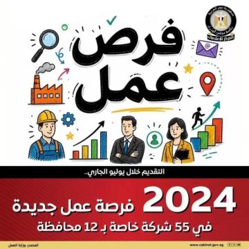 2024 فرصة عمل جديدة في 55 شركة خاصة 2024 فرصة عمل جديدة في 55 شركة خاصة