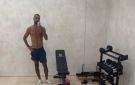 محمد صلاح يستعرض لياقته البدنيه من الجيم - eg