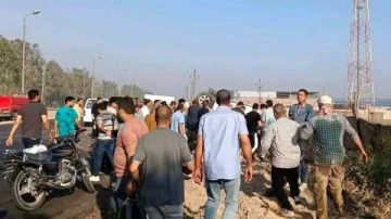 انقلاب سيارة نقل على طريق كوم الفرج في البحيرة انقلاب سيارة نقل على طريق كوم الفرج في البحيرة