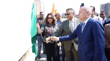 وزيرة التنمية المحلية ومحافظا القليوبية والقاهرة يفتتحون تطوير كوبري الأميرية وزيرة التنمية المحلية ومحافظا القليوبية والقاهرة يفتتحون تطوير كوبري الأميرية