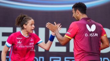 عمر عصر وهنا جودة يفوزان بفضية زوجي مختلط تنس الطاولة بدورة البحر المتوسط عمر عصر وهنا جودة يفوزان بفضية زوجي مختلط تنس الطاولة بدورة البحر المتوسط