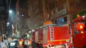 حريق داخل مطعم في المنيا
