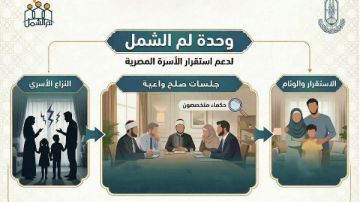 لم الشمل .. خدمة أزهرية مجانية لإنهاء الخلافات الأسرية وحماية استقرار الأسرة لم الشمل .. خدمة أزهرية مجانية لإنهاء الخلافات الأسرية وحماية استقرار الأسرة
