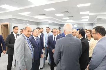 وزيرا الصحة والتعليم العالي والقائم بعمل وزير الثقافة يشهدان احتفالية جامعة العلمين الدولية وزيرا الصحة والتعليم العالي والقائم بعمل وزير الثقافة يشهدان احتفالية جامعة العلمين الدولية
