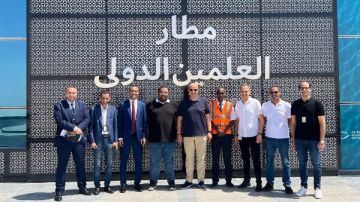 تجهيزات على قدم وساق بمطار العلمين قبل انطلاق معرض الطيران الدولي