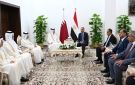 رئيس الوزراء يبحث مع نظيره القطري تعزيز التعاون بمختلف المجالات والقطاعات