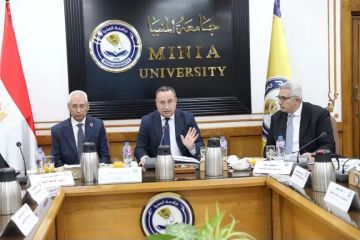 وزير التعليم العالي يترأس اجتماع المجلس الأعلى للجامعات بجامعة المنيا وزير التعليم العالي يترأس اجتماع المجلس الأعلى للجامعات بجامعة المنيا