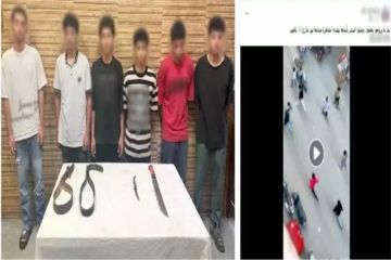 مزاح تحول لمشاجرة بالأسلحة البيضاء والأحزمة.. ضبط 6 طلاب في الفيوم مزاح تحول لمشاجرة بالأسلحة البيضاء والأحزمة.. ضبط 6 طلاب في الفيوم