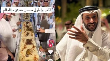 أطول وأكبر صحن مندي في العالم يتصدر تريند السعودية.. ما القصة؟ أطول وأكبر صحن مندي في العالم يتصدر تريند السعودية.. ما القصة؟
