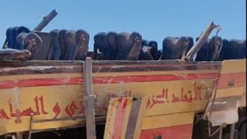 وفاة 17 وإصابة 29.. الصور الأولى لحادث انقلاب أتوبيس بطريق دهب نويبع وفاة 17 وإصابة 29.. الصور الأولى لحادث انقلاب أتوبيس بطريق دهب نويبع