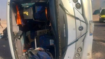 حادث مروع بطريق دهب نويبع.. 17 وفاة و29 مصابا في انقلاب أتوبيس حادث مروع بطريق دهب نويبع.. 17 وفاة و29 مصابا في انقلاب أتوبيس