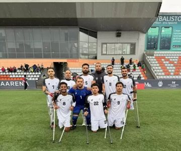 منتخب كرة القدم للساق الواحدة يتأهل لنهائى بطولة روسيا الدولية منتخب كرة القدم للساق الواحدة يتأهل لنهائى بطولة روسيا الدولية