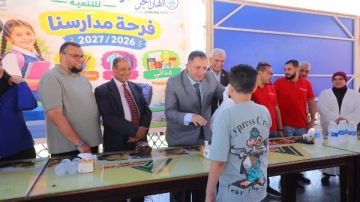 توزيع 750 شنطة مدرسية وملابس وأحذية دعما للطلاب الأيتام وأبناء الأسر الأولى بالرعاية بدمياط