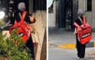 مندوبة دليفري تحتضن رضيعها أثناء العمل.. فيديو يجسد كفاح الأم المصرية