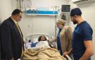 رئيس أكاديمية الفنون تطمئن على طالبي الموسيقى العربية بعد تعرضهما لحادث