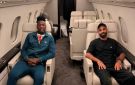 أونانا بصحبة محمد صلاح بطائرة خاصه لإنجلترا