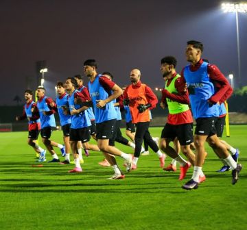 منتخبنا الوطني يباشر تدريباته في الدوحة استعدادا لكأس العرب