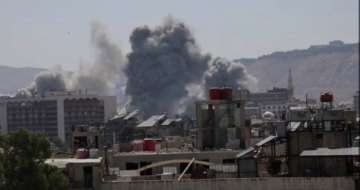 سقوط قذائف صاروخية في المزة بدمشق