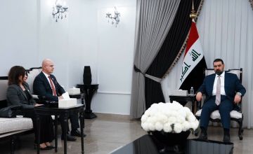 الحلبوسي ورئيس المعهد الديمقراطي الوطني يبحثان التطوير المؤسسي وبناء القدرات البرلمانية الحلبوسي ورئيس المعهد الديمقراطي الوطني يبحثان التطوير المؤسسي وبناء القدرات البرلمانية