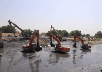 الموارد المائية: إنجاز رفع 5000 م من الترسبات الطينية من عمود جدول الكفل وقناة الحلة الموارد المائية: إنجاز رفع 5000 م من الترسبات الطينية من عمود جدول الكفل وقناة الحلة