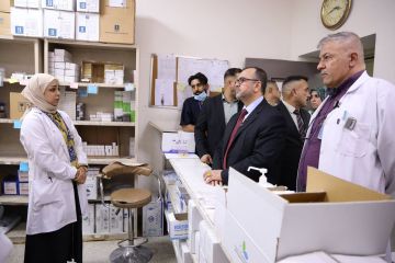 وزير الصحة يوجه اللجان التفتيشية بمتابعة توفر الأدوية في المؤسسات الصحية