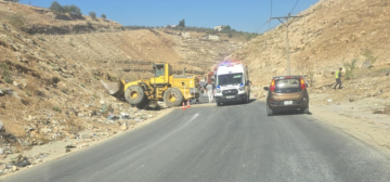 وفاة شخص جراء تدهـور جرافة في وادي الغفر باربد .. صورة