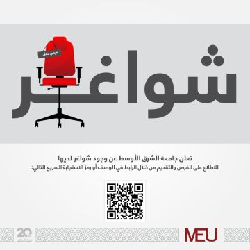 جامعة الشرق الأوسط تعلن عن مجموعة من الشواغر الإدارية