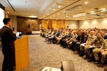 الحنيطي يختتم المؤتمر الأولي لتمرين الأسد المتأهب 2026 الحنيطي يختتم المؤتمر الأولي لتمرين الأسد المتأهب 2026