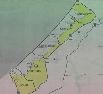 خطة لتقسيم قطاع غزة إلى منطقتين خطة لتقسيم قطاع غزة إلى منطقتين