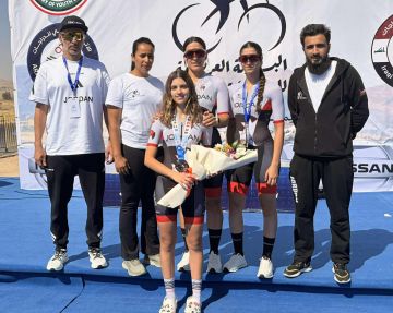 الأردن يحرز الميدالية الفضية في البطولة العربية للدراجات