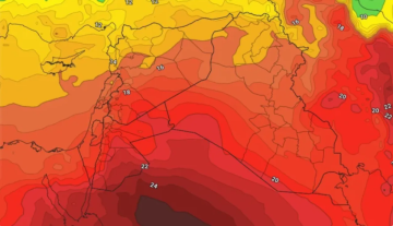 الأردن يتأثر بامتداد المرتفع الجوي المتواجد فوق الجزيرة العربية