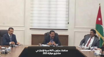 محافظ عجلون: 75 نسبة الإنجاز في مشاريع موازنة 2025