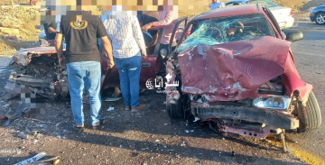 (5) إصابات جراء حادث تصادم مركبتين على طريق البترول بإربد .. صورة