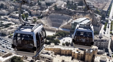 للاردنيين .. اليكم مسارات تلفريك جبل القلعة التي سيمر بها