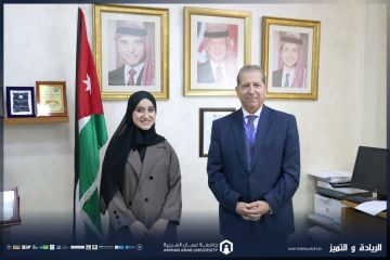 مشروع محتضن من جامعة عمان العربية يتأهل ضمن أفضل خمسة مشاريع ريادية في الأردن
