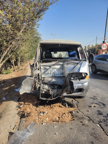 حادث تصادم بين مركبتين على طريق ياجوز .. صور حادث تصادم بين مركبتين على طريق ياجوز .. صور