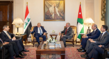 الملك والرئيس العراقي يبحثان الجهود المبذولة لاستعادة الاستقرار في المنطقة