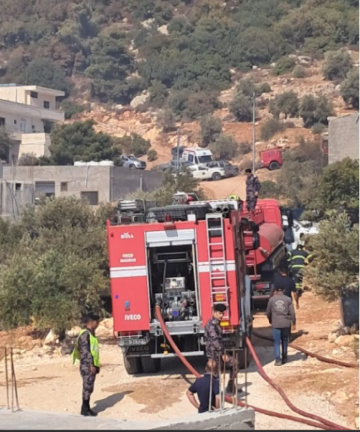 دفاع مدني جرش يخمد حريقا التهم 6 دونمات في ساكب