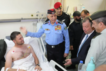 مديرا المخابرات العامة والأمن العام يزوران مصابي المداهمة في الرمثا