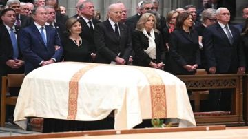 مراسم جنازة ديك تشيني مهندس غزو العراق في واشنطن وبوش يلقي كلمة التأبين