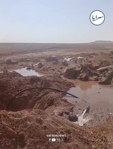 سكان الدفيانة بلا مياه منذ أسبوعين .. ومواطن يوثق تسرب مياه الصرف الصحي بالخط الناقل .. فيديو