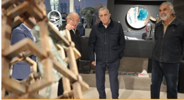 وزير الثقافة يزور محترف وجاليري الفنان التشكيلي حازم الزعبي