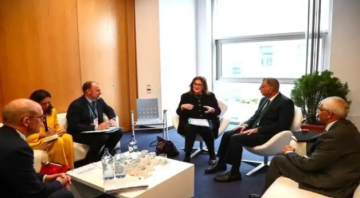 الفراية يلتقي المفوضة الأوروبية لشؤون المتوسط