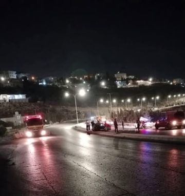 حادث سير قرب جسر وادي حادي في السلط