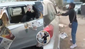 هندية تنتقم من زوجها بسبب النفقة وتحطم سيارته في فيديو موثق هندية تنتقم من زوجها بسبب النفقة وتحطم سيارته في فيديو موثق